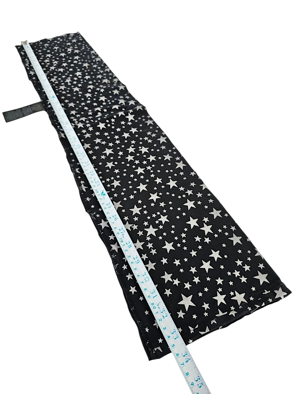 GUESS Upcycled Black Fabric with Silver Star Print - 1/2 Yard - Picture 10 of 12